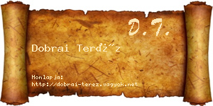 Dobrai Teréz névjegykártya
