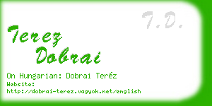 terez dobrai business card